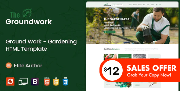 Ground Work - Gardening and Landscaping HTML Template