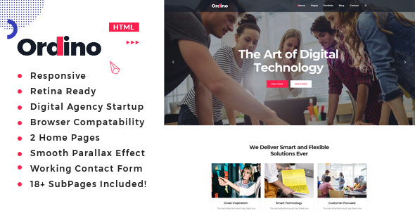 Ordino - SEO /Digital Agency HTML5 Template