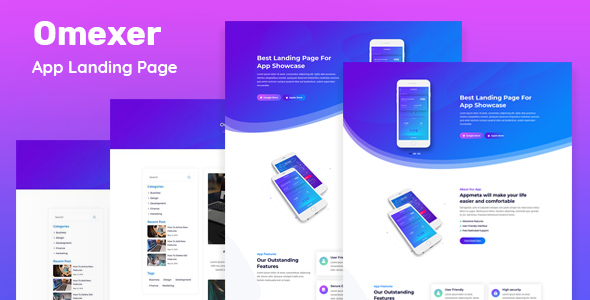Omexer - App Landing Page