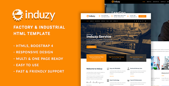 Induzy - Factory & Industrial HTML5 Template
