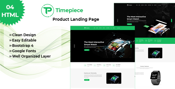 Product Landing Page - Timepiece