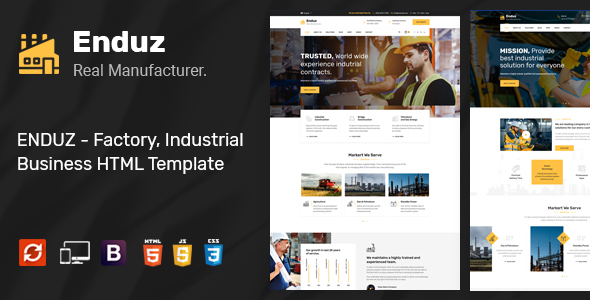 Enduz - Factory HTML Template