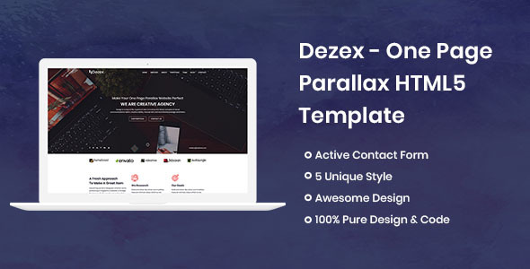 Dezex - One Page Parallax