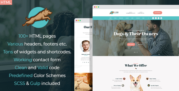 Venator - dog behavior and obedience training HTML Template