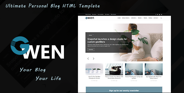 Gwen - Ultimate HTML Blog Template