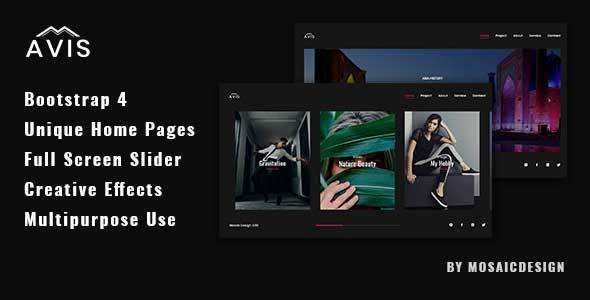 Avis - Creative Portfolio Template