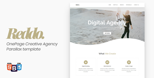 Reddo - OnePage Creative Agency Parallax template