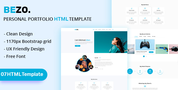 BEZO - Personal Portfolio HTML Template