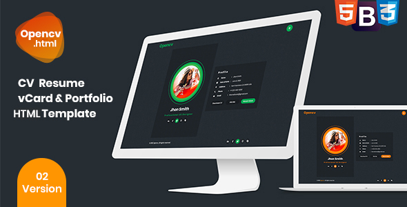 Opencv - CV / Resume / vCard / Portfolio HTML5 Template