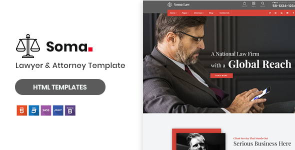 Soma - Lawyer & Attorney HTML5 Template