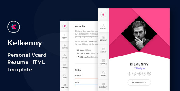 Kelkenny - vCard / CV / Resume / Portfolio