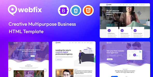 Webfix - Landing Page HTML Template