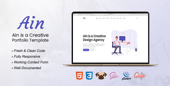 Ain - Portfolio HTML5 Template