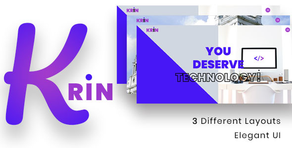 KRIN - Creative UI Personal One Pager Portfolio Template