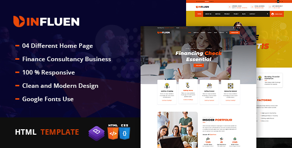 Influen - Corporate & Financial Business HTML5 Template
