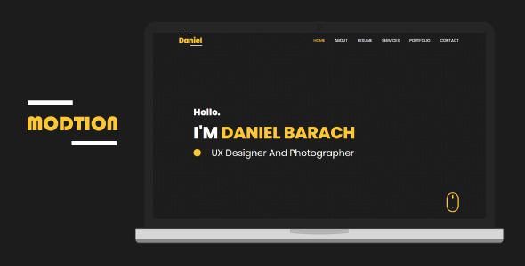 Modtion - Creative One Page Personal