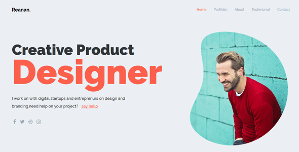 Reanan - Resume Portfolio website Template