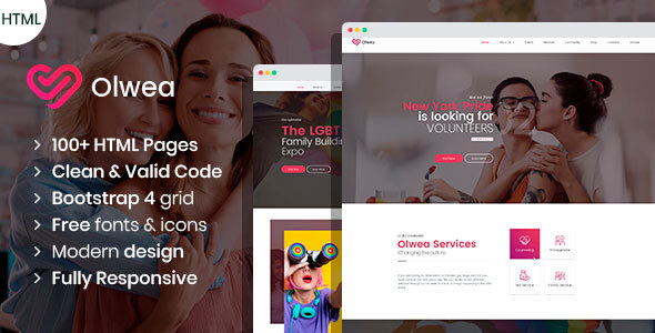Olwea - LGBT Community HTML template