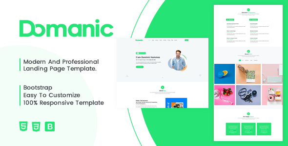 Dominic Responsive Bootstrap 4 Personal Template