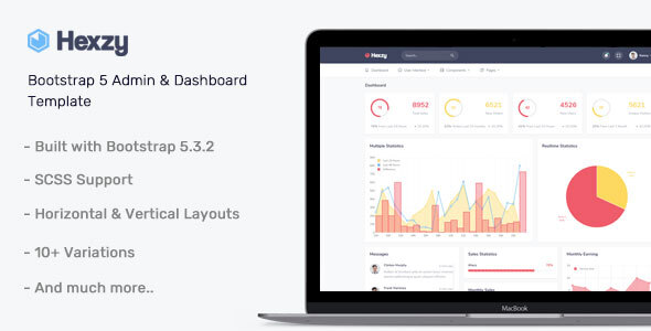 Hexzy - Admin & Dashboard Template
