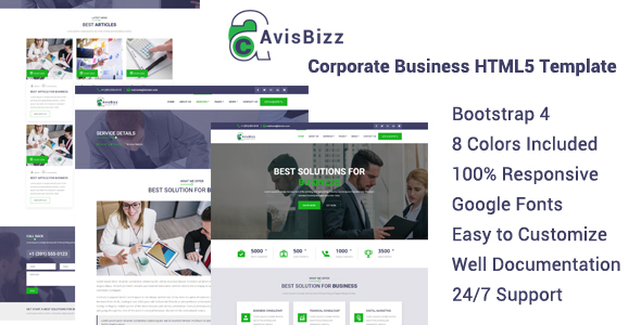 AvisBizz - Corporate Business HTML5 Template
