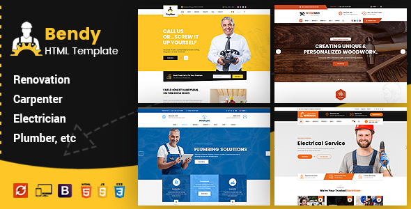 Bendy - Handyman Business HTML Template