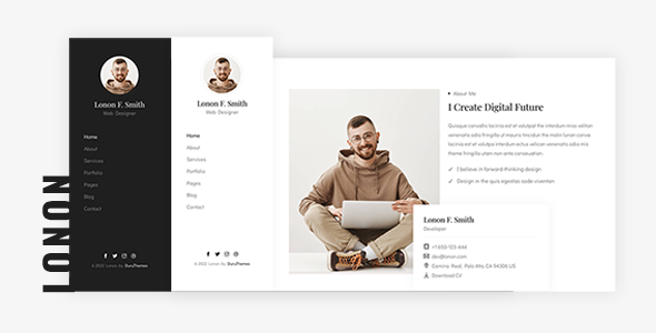 Lonon - Personal Resume Portfolio Template