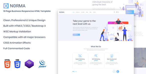 Norma - Multipurpose HTML Template