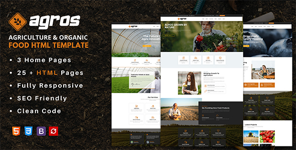 Agros - Agriculture & Organic Food HTML Template