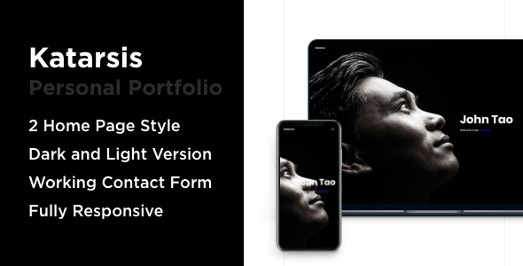 Katarsis - One Page Portfolio Bootstrap 4
