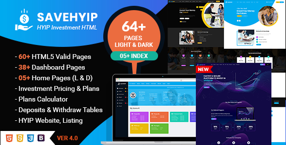 SaveHyip | HYIP Investment Business Website HTML5 Template
