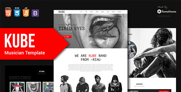 Kube - Musician, DJ, Band, Music HTML Template