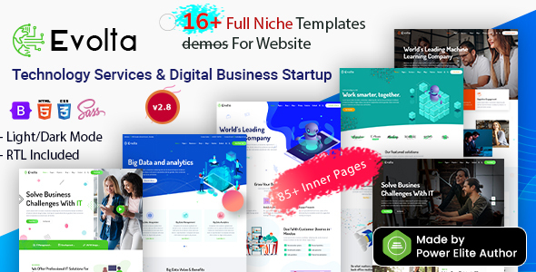 Evolta - Technology Services & Digital Business Startup Bootstrap 5 Template