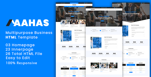Aahas - Multipurpose Business & Corporate HTML5 Template