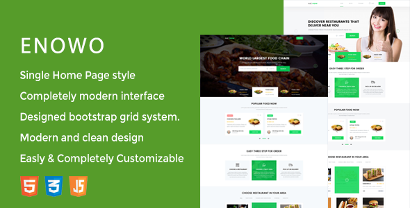 Enowo - Restaurants  Responsive HTML Template