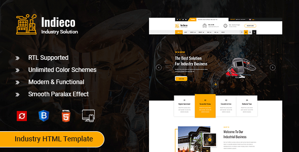 Indieco - Factory & Industry HTML Template