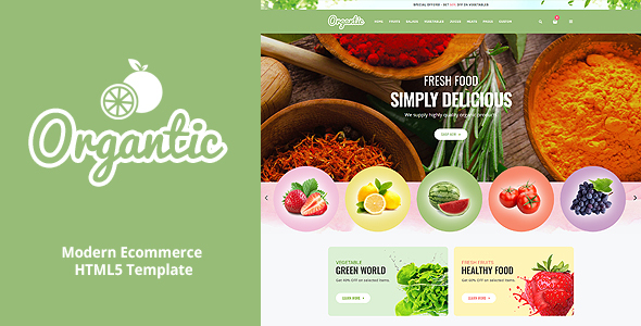 Organtic - Responsive Ecommerce HTML5 Template