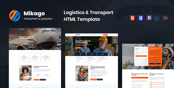 Mikago - Logistics & Transportation HTML Template