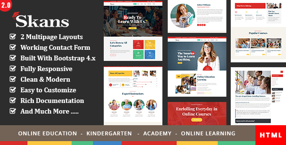 Skans - Education HTML Template