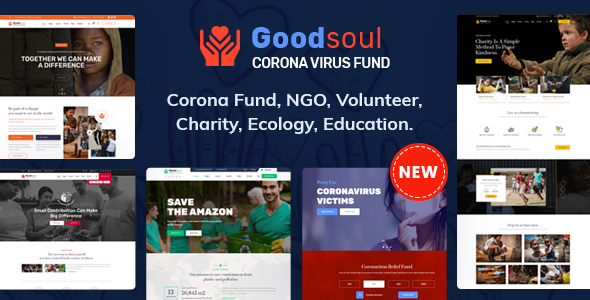 GoodSoul - Coronavirus Fundraising HTML Template