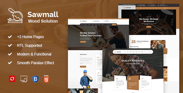 Sawmall - Carpenter and Craftman HTML Template