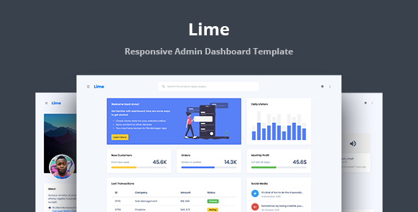 Lime - Responsive Admin Dashboard Template