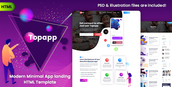 Topapp - App Landing Page HTML Template