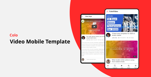 Colo - Video Mobile Template