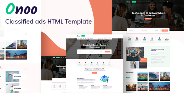 Onoo – Classified Ads HTML Template