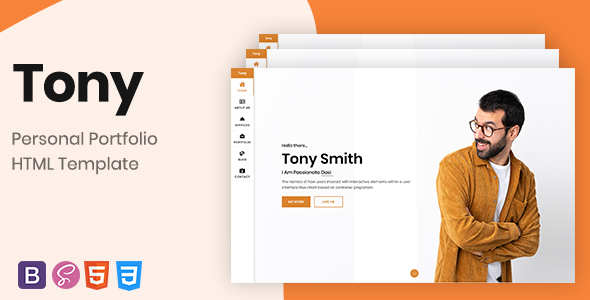 Tony– Bootstrap 4 Personal Portfolio