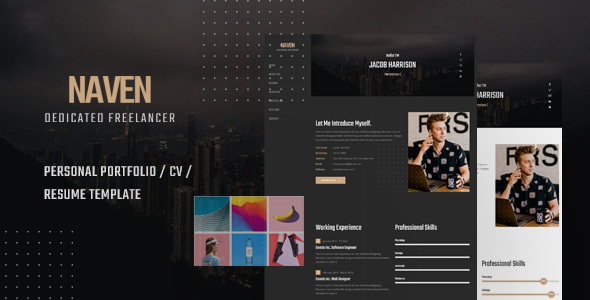 Naven - Resume / CV / vCard Portfolio Template