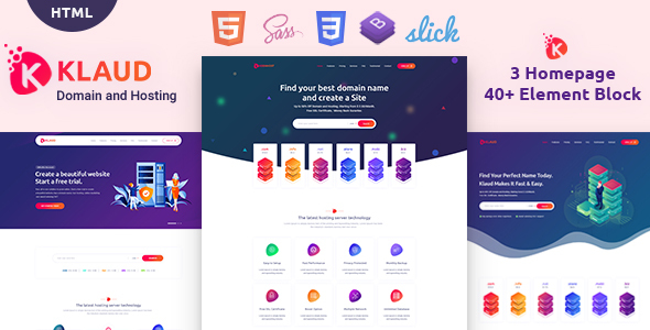 Klaud - Web Domain & Hosting HTML Template