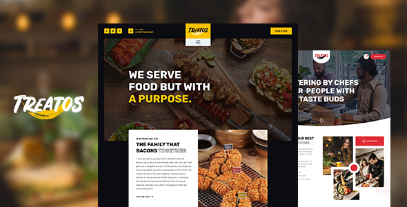 Treatos - Restaurant & Cafe HTML Template