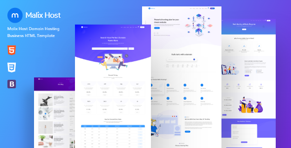 Malixhost – Web Hosting HTML Template